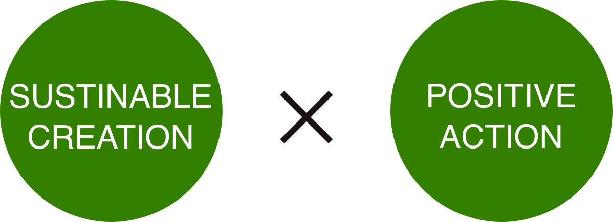 SUSTAINABLE CREATION X POSITIVE ACTION